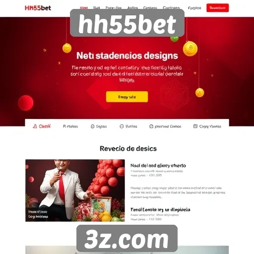 Avaliação do design do site hh55bet